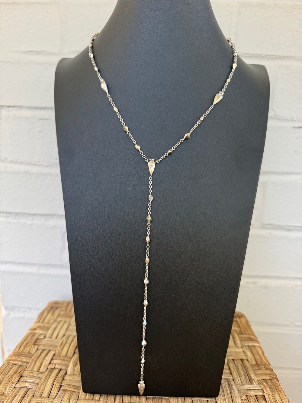 Kendra Scott Silver Grant Y Lariat Necklace